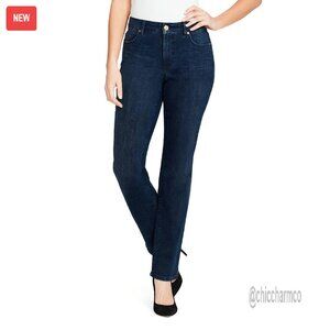 Women's High Rise Straight Leg Jeans, 5 Pockets, Regular Inseam